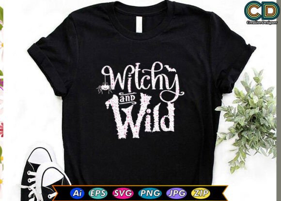 Download Witchy and Wild Halloween T-Shirt Design - Premium Resources